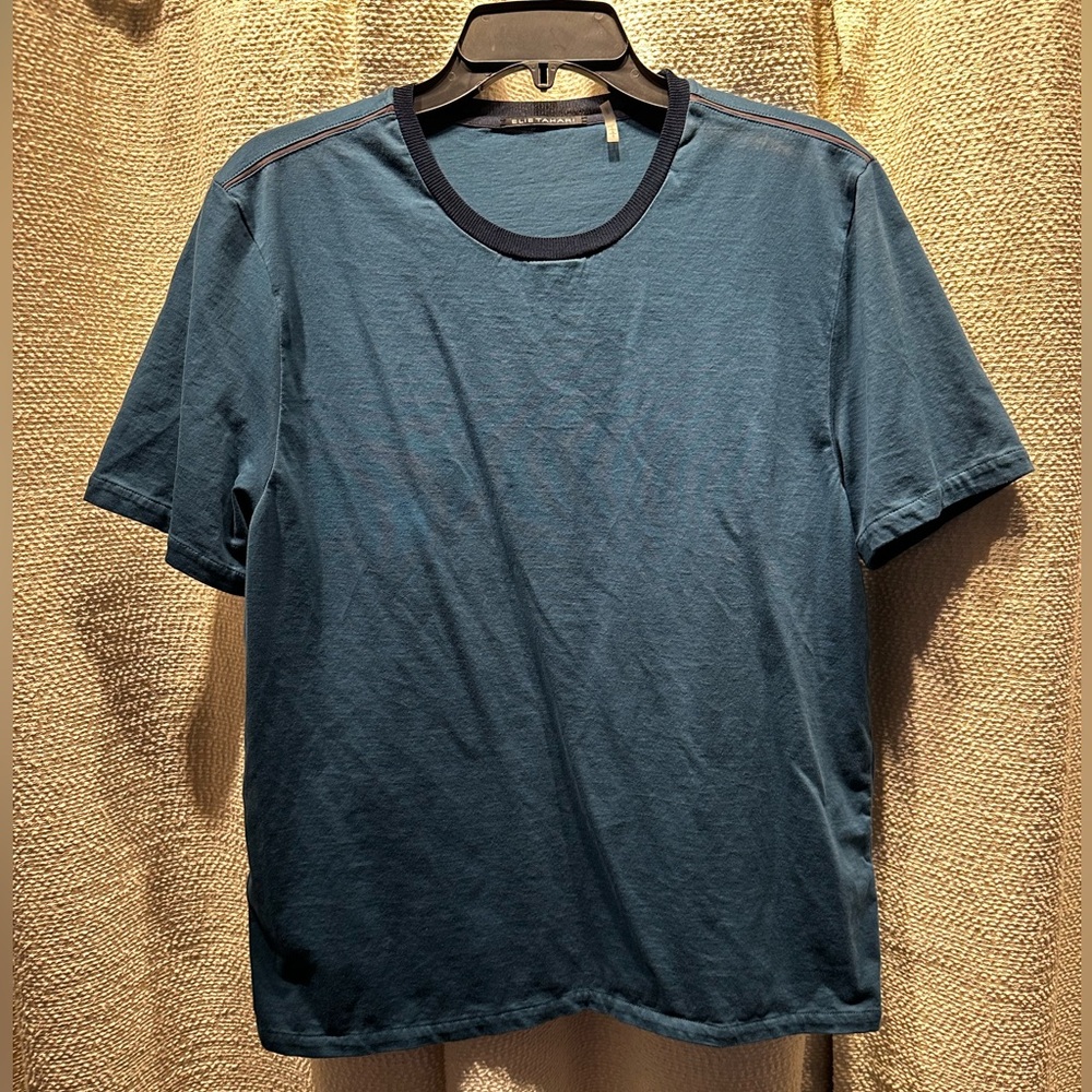 4 for $10!!! L Elie Tahari Men's Blue Crew Neck T-Shirt Short Sleeve